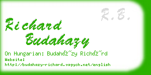 richard budahazy business card